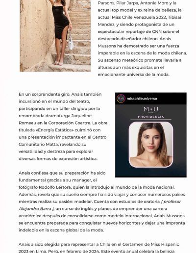 Reportaje Anais Mussons Revista Panoramas